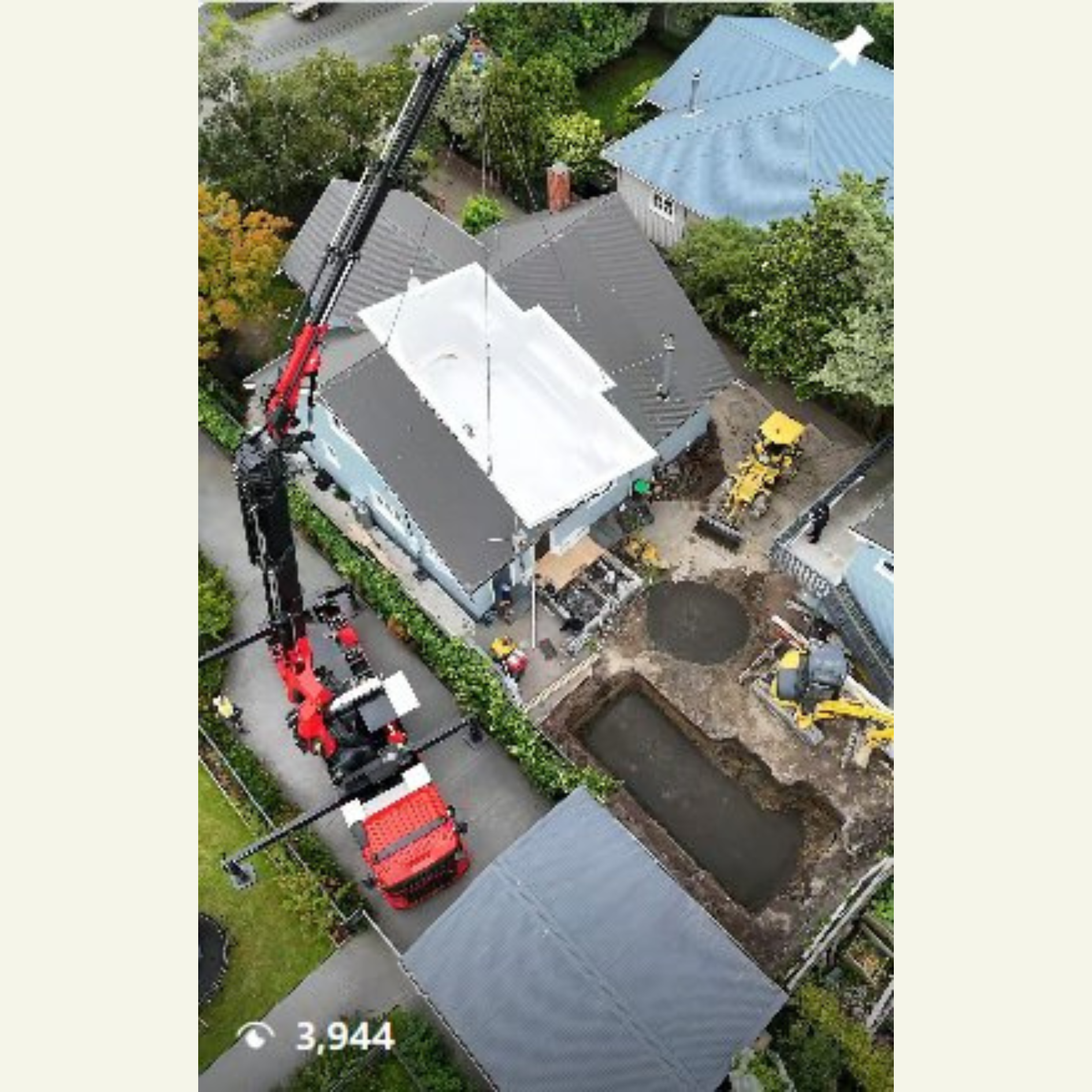 Freedom Pools installation aerial